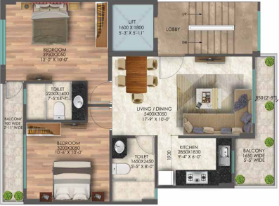 1070 Sq.Ft